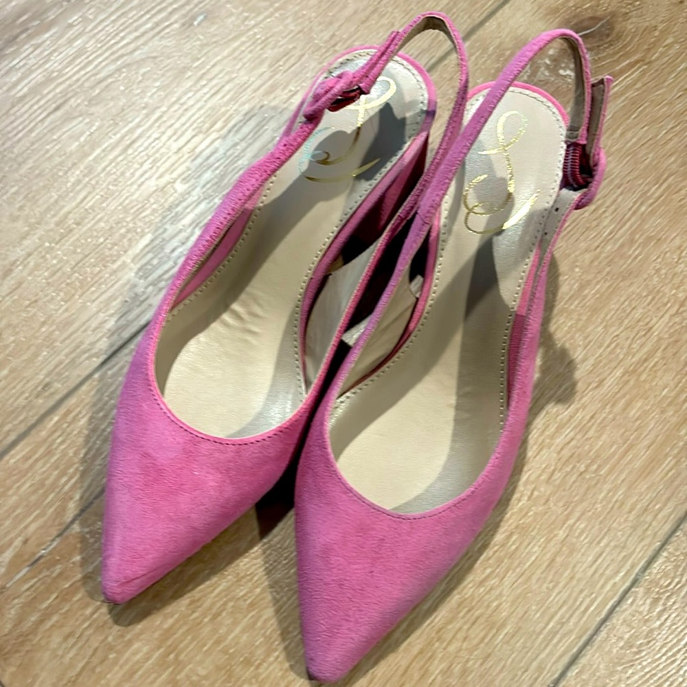Petra rose pump block heel 6 sling back